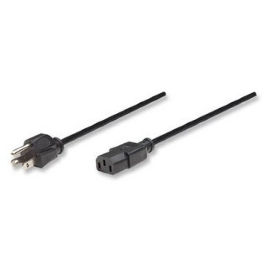 Cable de Alimentación Estándar - para PC - 1.8m - Negro - 300179