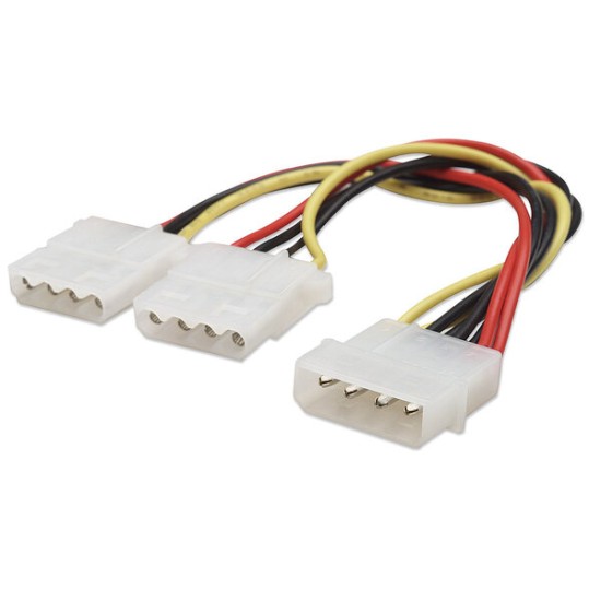 Extensión para Fuente de Poder Manhattan - Molex 4 Pines - 2x Molex - 20 cm - 301503