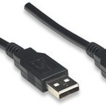 Cable USB 2.0 Manhattan A-A 1.8 metros Negro - Modelo 306089