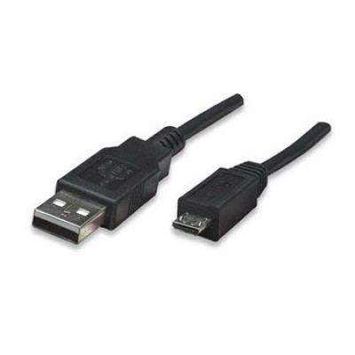 Cable USB 307161 Manhattan - USB 2.0 - A-micro B - 1m - Negro - 307161