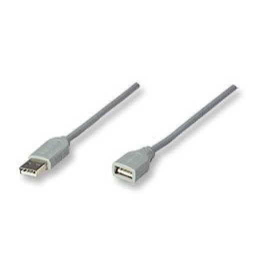 Cable de Extensión Manhattan USB - 3Mts - Gris - 317238