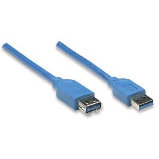 Cable de extensión USB Manhattan - 2 metros Azul - 322379