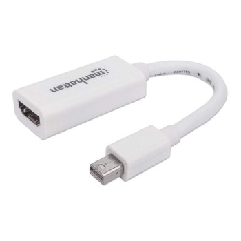 Adaptador Manhattan - Mini-DisplayPort a HDMI - Blanco - En Bolsa - 322461