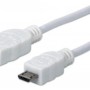 Cable USB Manhattan 323987 - USB A a Micro-USB B - 1.0m - Blanco - 323987