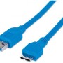 Cable Manhattan USB 3.0 A Macho / Micro B Macho - 2.0Mts - Azul - 325424