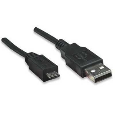 Cable USB Manhattan - Alta Velocidad - 2.0 - A-micro B - 3m - Negro - 325684