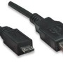 Cable USB Manhattan - Alta Velocidad - 2.0 - A-micro B - 3m - Negro - 325684
