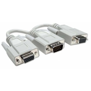 Cable Y para VGA Mahattan - HD15 Macho a 2x HD15 Hembra - 15 cm - 328302