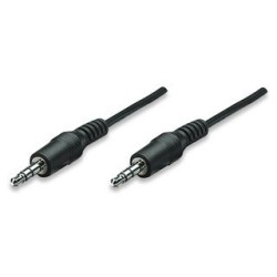 Cable de Audio Estéreo Manhattan Macho a Macho 3.5mm - 1.8 metros - Modelo 334594