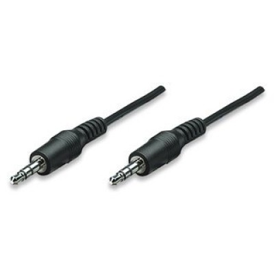 Cable de Audio Estéreo Manhattan - Macho a Macho (iPod a Stereo) - 3.5mm - 1.8 metros - 334594