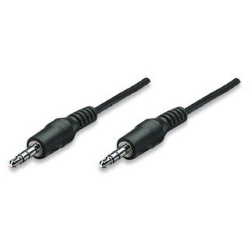Cable de Audio Estéreo Manhattan Macho a Macho 3.5mm - 1.8 metros - Modelo 334594