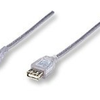 Cable de Extensión USB 2.0 Manhattan 3 Metros Plata Modelo 340496 Cable de Extensión USB 2.0 Manhattan 3 Metros Plata Modelo 340496