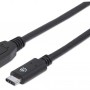 Cable Manhattan USB 3.1 Tipo C - Micro B - 1 M - 3amp - 353397