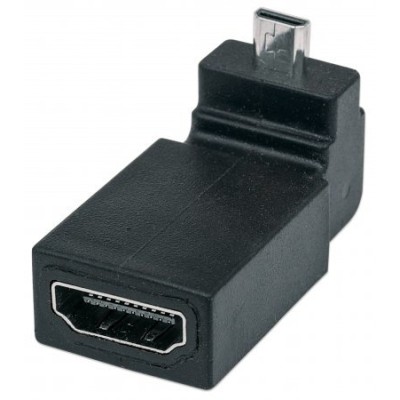 Adaptador de Video Manhattan 353441 - HDMI a Micro HDMI - Hembra a Macho - Ángulo de 90° - 353441