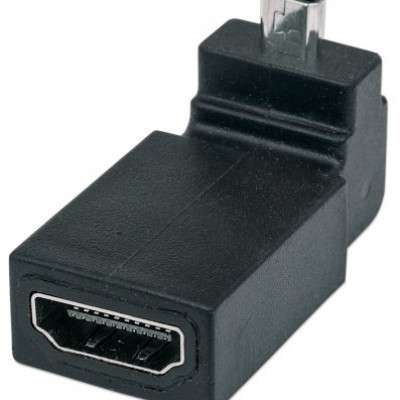 Adaptador de Video Manhattan 353441 - HDMI a Micro HDMI - Hembra a Macho - Ángulo de 90° - 353441