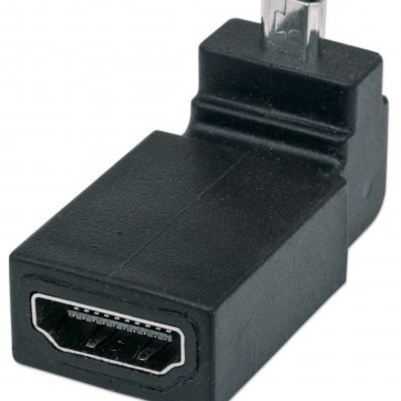 Adaptador de Video Manhattan 353441 - HDMI a Micro HDMI - Hembra a Macho - Ángulo de 90° - 353441