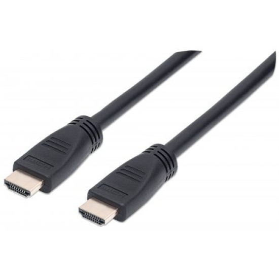 Cable HDMI Manhattan - 8 m - Intramuro - 3D - 4K - Baño de Oro - 353960