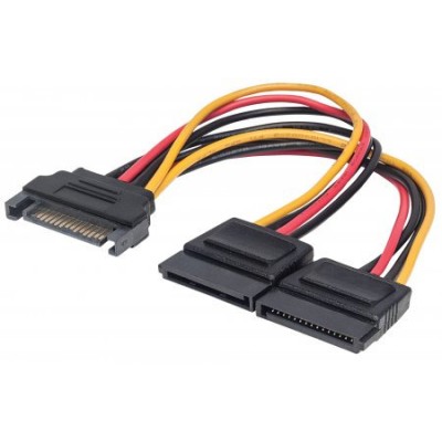 Cable de Corriente Manhattan 354554  - 1 Macho a 2 Hembras - 354554