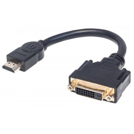 Cable Manhattan 354592 - HDMI a DVI-D - 20 cm - Negro - 354592