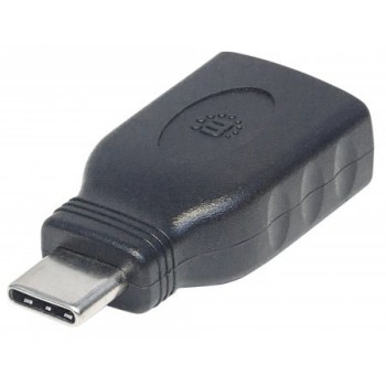 Adaptador Manhattan 354646 - USB 3.1 a USB C - Hembra a Macho - Negro - 354646