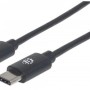 Cable Manhattan 354875 - USB-C - Macho - 2 Mts - Negro - 354875