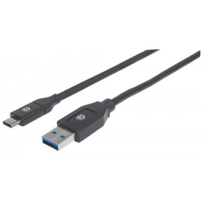 Cable USB Manhattan 354974 - USB C - USB A - 2 m - Negro - 354974