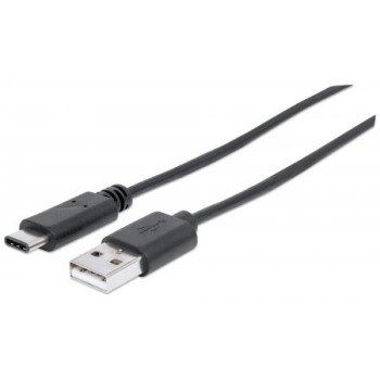 Cable USB Manhattan 354981 - USB A - USB C - 3 M - Negro - 354981