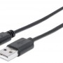 Cable USB Manhattan 354981 - USB A - USB C - 3 M - Negro - 354981
