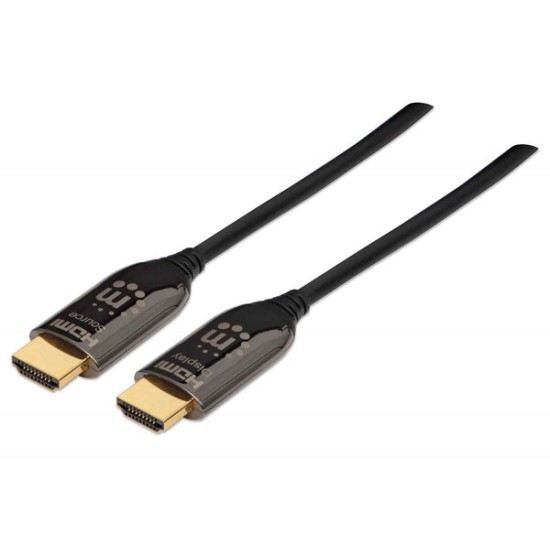 Cable HDMI Manhattan 355445 - Óptico - 50 Mts - Macho a Macho - Negro - 355445