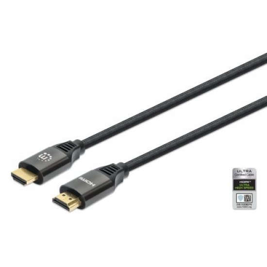 Cable de Video Manhattan 355940 - HDMI - 2M - 8K - 60Hz - Con Ethernet - 355940