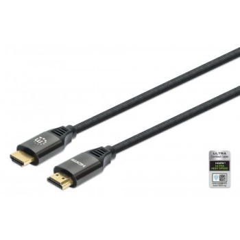 Cable de Video Manhattan 355957 - HDMI - 3M - 8K - 60Hz - Con Ethernet - 355957