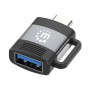 Adaptador USB Manhattan 356312 - USB-A a USB-C - Negro con Gris Espacial - 356312