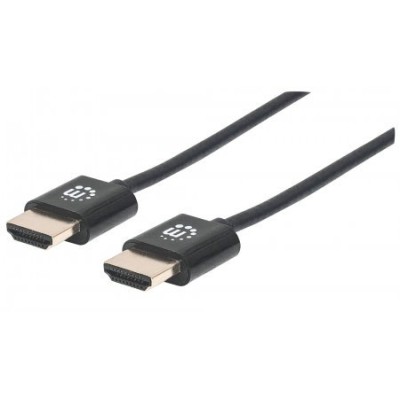 Cable HDMI Manhattan Ultradelgado - Macho/Macho - 1.8m - Negro - 394369