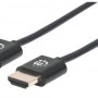 Cable HDMI Manhattan Ultradelgado - Macho/Macho - 1.8m - Negro - 394369