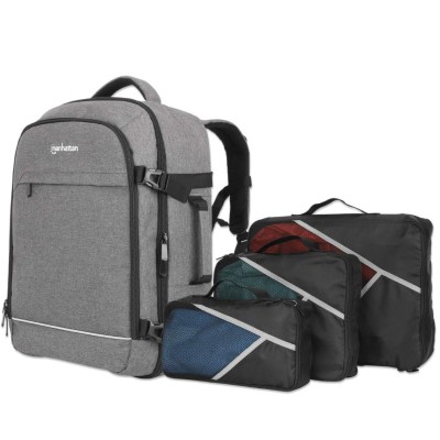Mochila de Viaje Manhattan Rome - 17.3" - Gris - Incluye 3 fundas adicionales - 440370