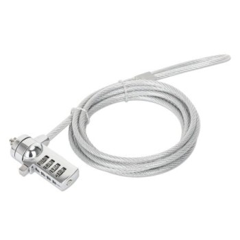 Candado de Seguridad Manhattan 440448 - Combinación - 4 Dígitos - 2 m - Plata - 440448