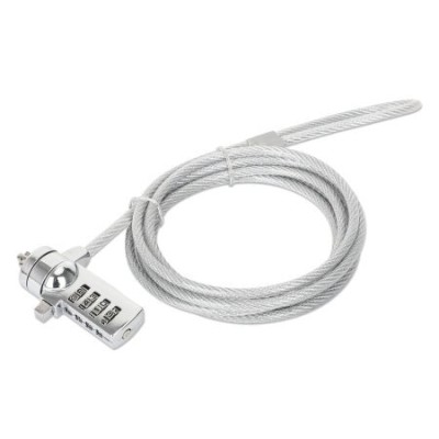 Candado de Seguridad Manhattan 440448 - Combinación - 4 Dígitos - 2 m - Plata - 440448