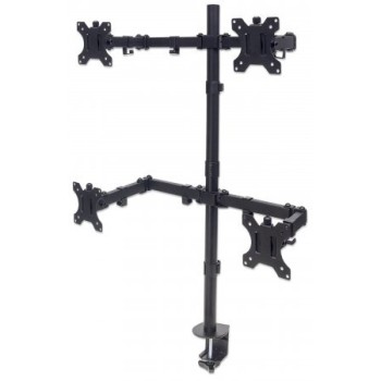Soporte Manhattan 461566 - 13" a 32" - Para 4 Monitores - Hasta 32Kg - 461566