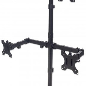 Soporte para 4 Monitores Manhattan 13-32 Pulgadas Hasta 32kg Modelo 461566