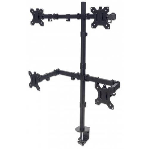 Soporte para 4 Monitores Manhattan 13-32 Pulgadas Hasta 32kg Modelo 461566