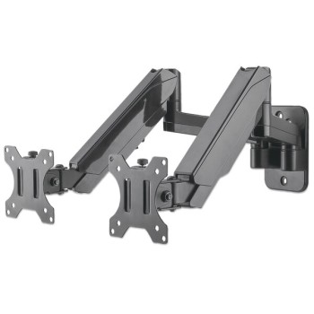 Soporte Manhattan 461627 - 17" a 32" - Soporta 8Kg - Para 2 Monitores - Con pistón a gas - 461627