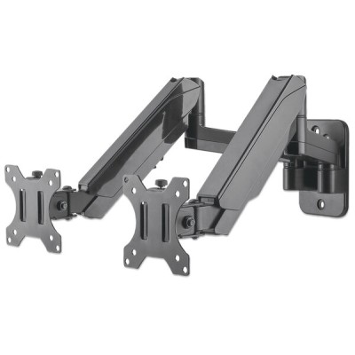 Soporte Manhattan 461627 - 17" a 32" - Soporta 8Kg - Para 2 Monitores - Con pistón a gas - 461627