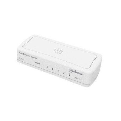 Switch Manhattan - 5 Puertos - Fast Ethernet - No Gestionado - Blanco - 560672