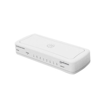Switch Manhattan - 8 Puertos - Fast Ethernet - No Gestionado - Blanco - 560689