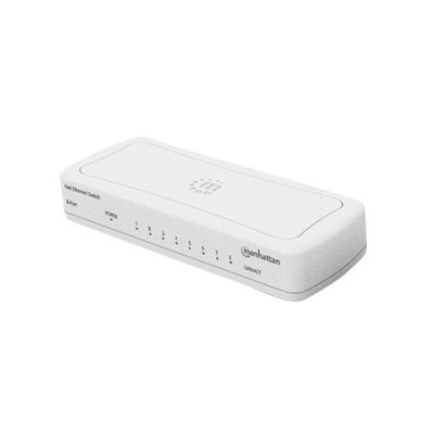 Switch Manhattan - 8 Puertos - Fast Ethernet - No Gestionado - Blanco - 560689