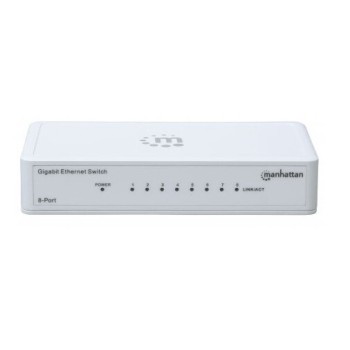 Switch Manhattan - 8 Puertos Gigabit - Blanco - 560702
