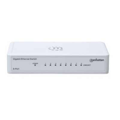 Switch Manhattan - 8 Puertos Gigabit - Blanco - 560702