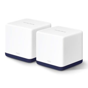 Sistema Wi-Fi MERCUSYS HALO H50G - 2.4/5GHz - 600/1300Mbps - 3x RJ-45 - Antena Interna - 2 Piezas - Halo H50G(2-pack)