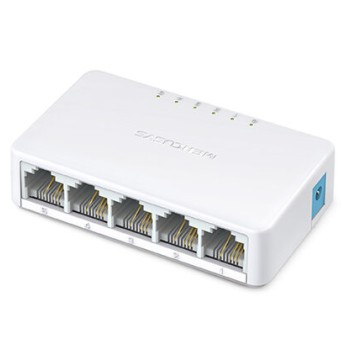 Mini Switch MERCUSYS MS105 - 5 Puertos - Fast Ethernet - No Gestionado - Blanco - MS105 Mini Switch MERCUSYS MS105 - 5 Puertos - Fast Ethernet - No Gestionado - Blanco - MS105