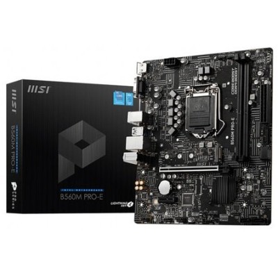 Tarjeta Madre MSI B560M PRO-E - Socket 1200 - 2xDDR4 - 2133/3200/4800(OC) MHz - HDMI - VGA - USB 2.0/3.2 - Micro ATX - B560M PRO-E